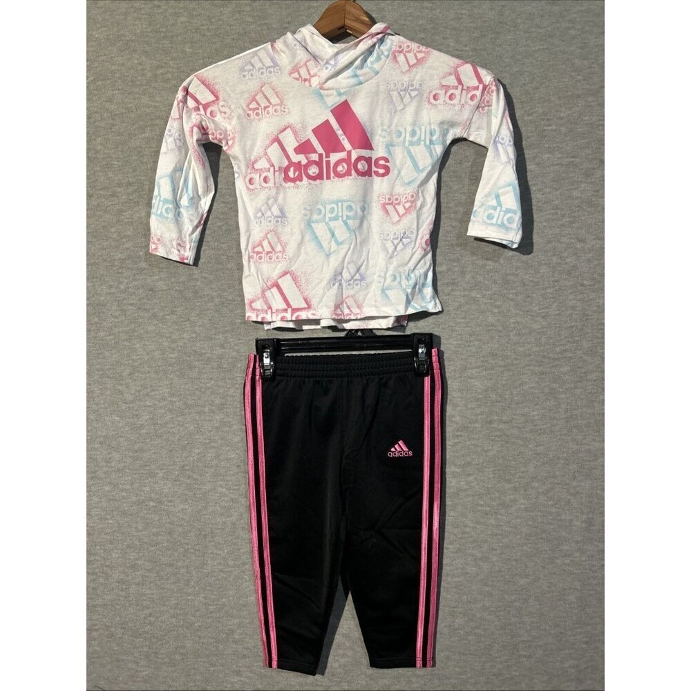 Adidas Track Suit Baby 24 Months 2 Piece Outfit Hooded Pullover